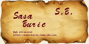 Saša Burić vizit kartica